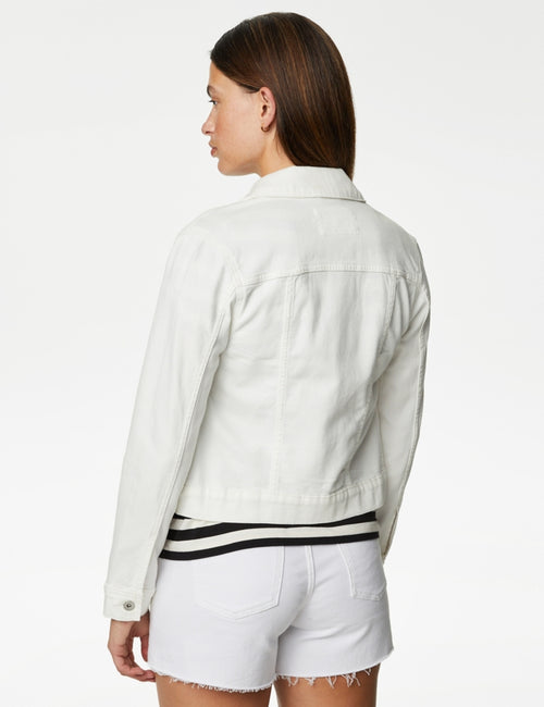 Cotton Rich Denim Jacket with Stretch