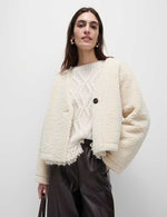 Faux Shearling Cardigan Jacket