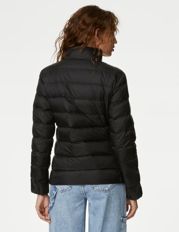 Feather & Down Quilted Packaway Puffer Jacket