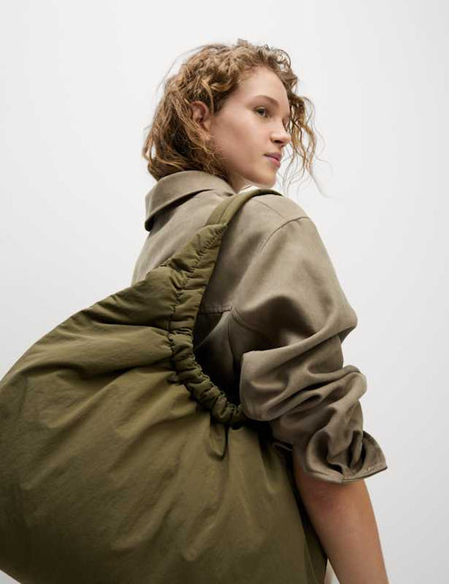 Suedette Relaxed Harrington Jacket