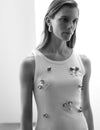 Cotton Rich Floral Embellished Vest