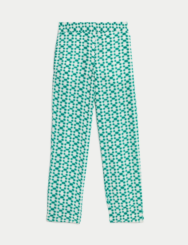 Cupro Rich Printed Straight Leg Trousers