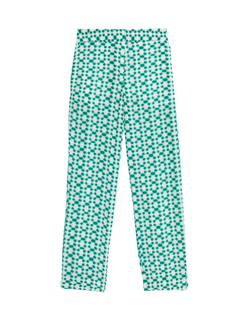 Cupro Rich Printed Straight Leg Trousers