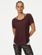 Scoop Neck Double Layer T-Shirt