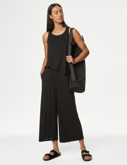 Modal Rich Textured Scoop Neck Vest Top