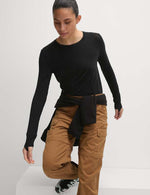 Crew Neck Walking Top with Merino Wool