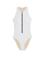 Tummy Control Padded Zip Up Swimsuit