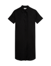 Linen Rich Collared Midi Shirt Dress