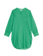 Pure Cotton Round Neck Longline Beach Shirt