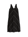 Linen Blend Embroidered Midaxi Shift Dress