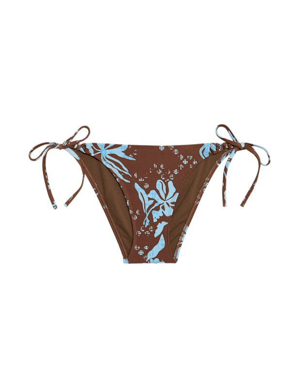 Printed Tie Side Bikini Bottoms