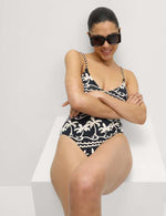 Printed Padded Plunge Swimsuit