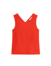Linen Rich Cross Back Tank Top