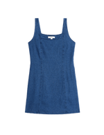 Linen Rich Square Neck Mini Shift Dress