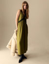 V-Neck Midaxi Slip Dress