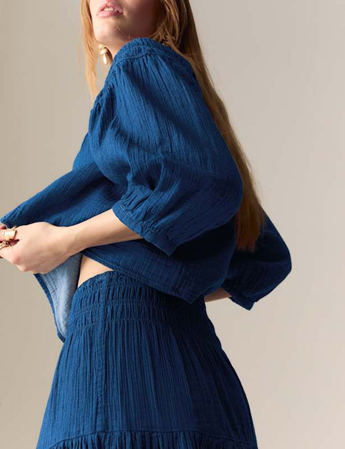 Pure Cotton Midaxi Tiered Skirt