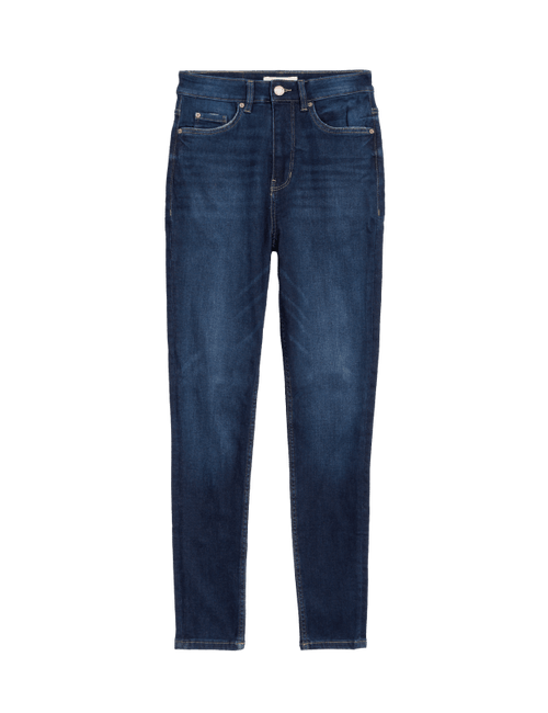 High Waisted Skinny Ankle Grazer Jeans