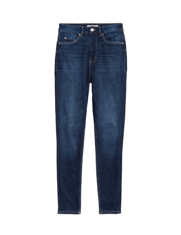 High Waisted Skinny Ankle Grazer Jeans