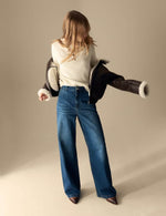 High Waisted Wide Leg Jeans with Lyocell