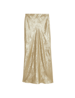 Satin Foil Maxi Slip Skirt