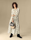 Cotton Rich Printed Maxi Tiered Dress