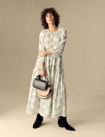 Cotton Rich Printed Maxi Tiered Dress