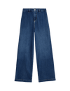 High Waisted Wide Leg Ankle Grazer Jeans