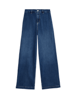 High Waisted Wide Leg Ankle Grazer Jeans