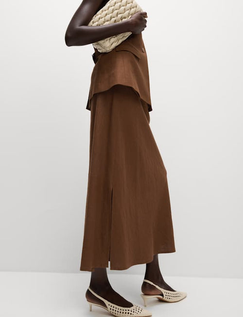 Bias Cut Maxi Skirt