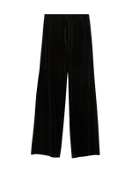 Velour Drawstring Wide Leg Trousers