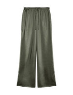 Satin Cargo Wide Leg Trousers