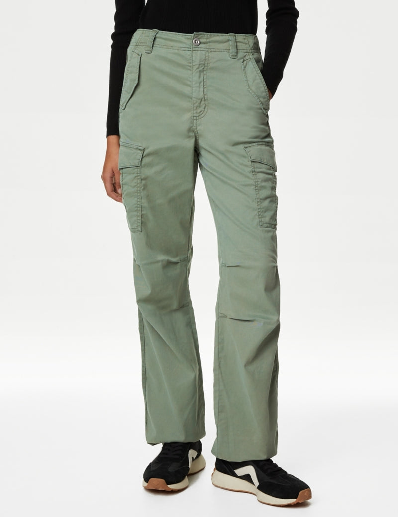 Lyocell™ Rich Cargo Straight Leg Trousers