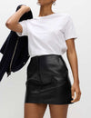 Faux Leather Mini Skirt