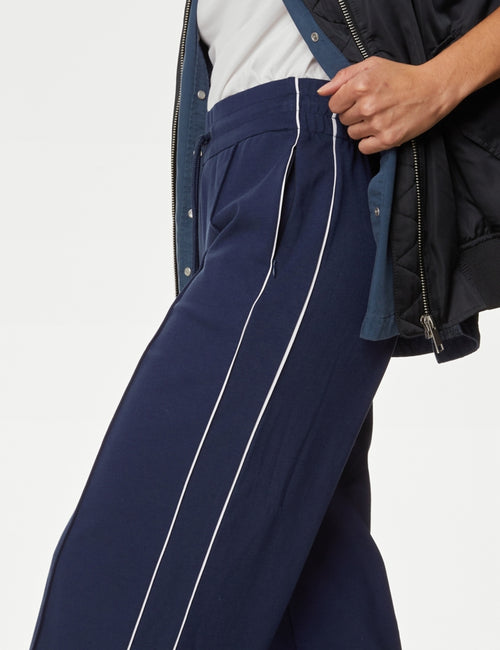 Side Stripe Wide Leg Joggers