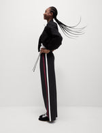 Jersey Side Stripe Wide Leg Trousers