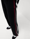 Jersey Side Stripe Wide Leg Trousers