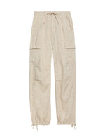 Linen Rich Straight Leg Cargo Trousers