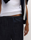 Cotton Rich Denim Side Stripe Wide Leg Trousers