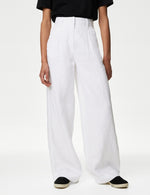 Pure Linen Wide Leg Trousers