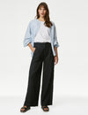 Pure Linen Wide Leg Trousers