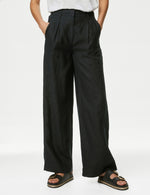 Pure Linen Wide Leg Trousers