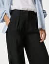 Pure Linen Wide Leg Trousers