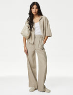 Pure Linen Wide Leg Trousers