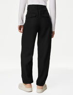 Pure Linen Tapered Trousers