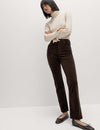 Cotton Rich Cord Straight Leg Trousers with Modal