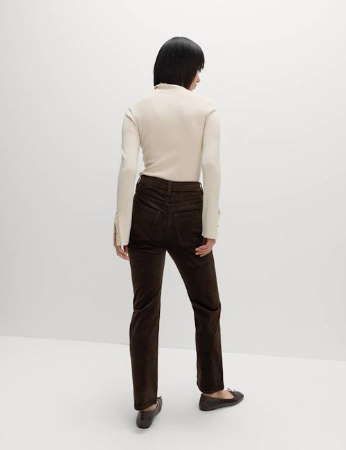 Cotton Rich Cord Straight Leg Trousers with Modal
