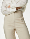 Cotton Blend Slim Fit Ankle Grazer Trousers