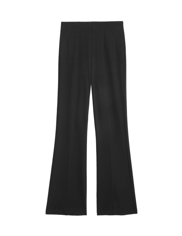 Jersey Elasticated Waist Flared Trousers