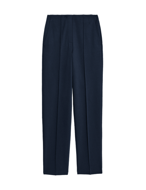 Jersey Twill Straight Leg Trousers