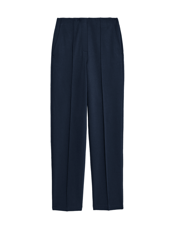 Jersey Twill Straight Leg Trousers